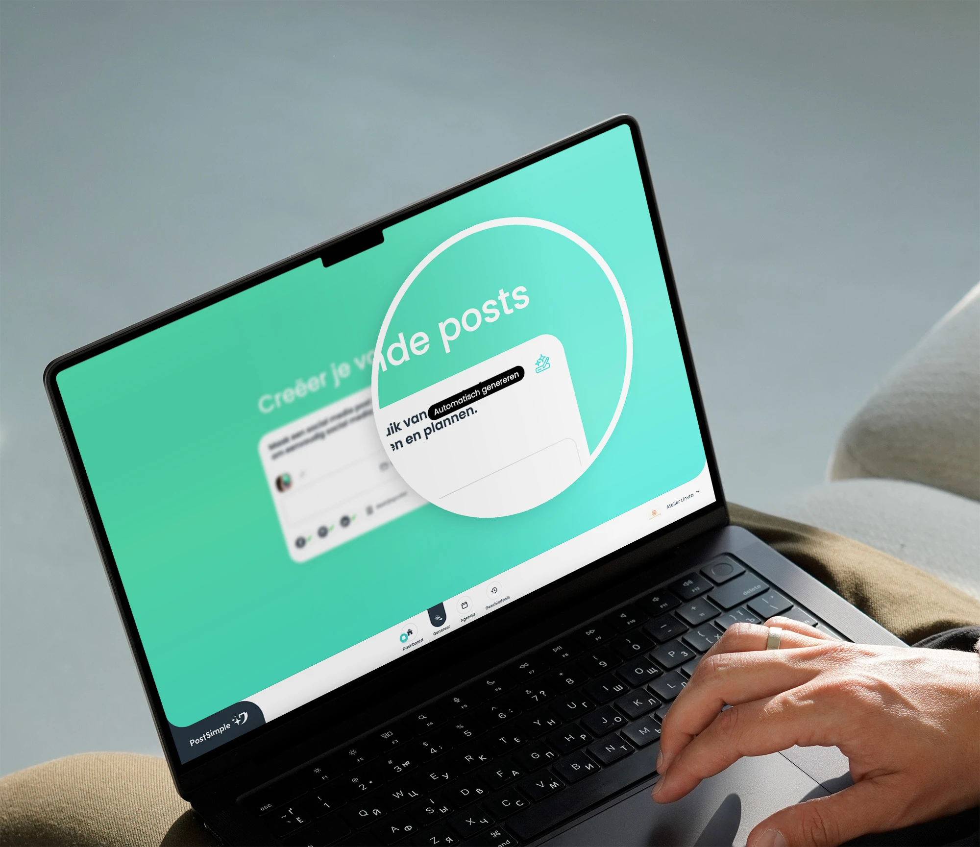 AI postprompt van foto, snel een passende social media caption