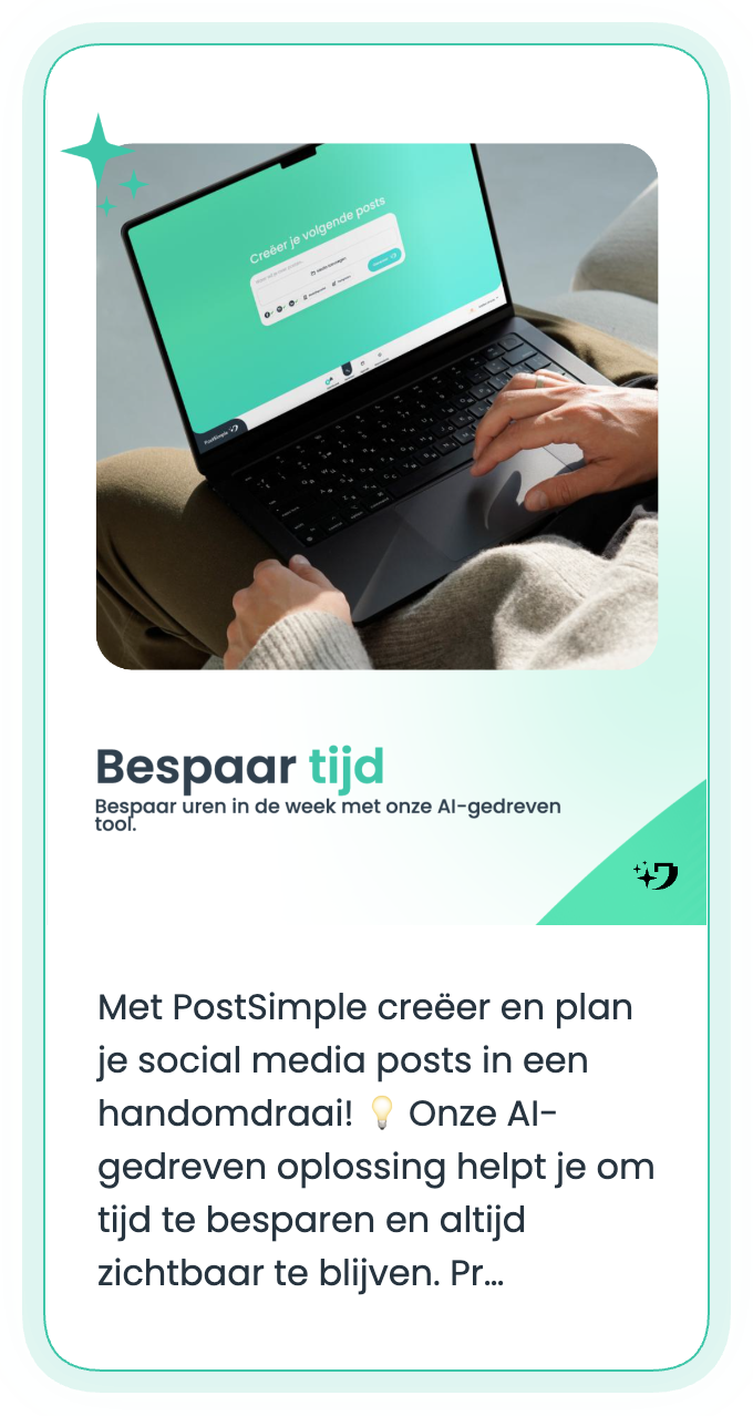 PostSimple gegenereerde social media post