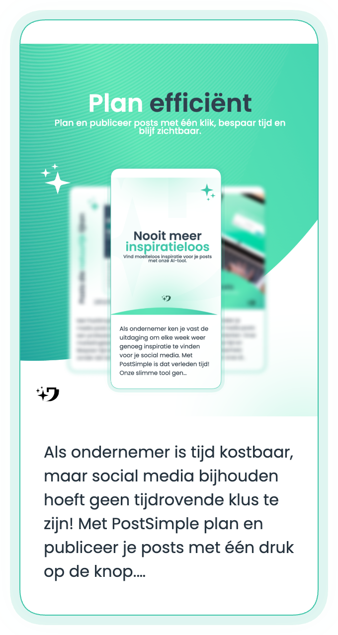 PostSimple social media post voorbeeld