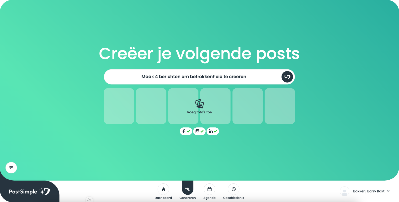 PostSimple Social Media KI Vorschau
